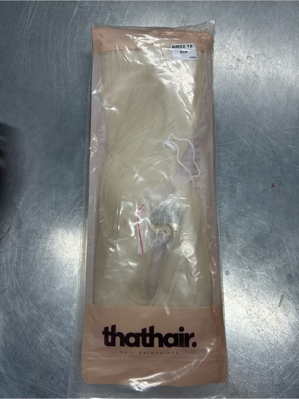 Blonde 18" Clip-In Hair Extensions - Platinum Blonde